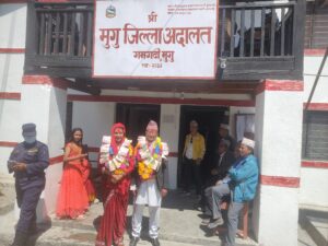 Elderly man, 42-year-old woman tie knot in first ever court marriage in Mugu