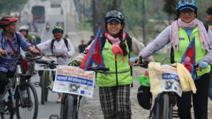      Mechi-Kali bicycle journey of women journalists   