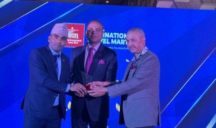 Nepal honoured in India as the best destination for adventure tourism   